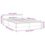 vidaXL Cadre de lit avec tête de lit sans matelas crème 120x200 cm