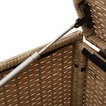 vidaXL Boîte de rangement de jardin mélange beige 469L résine tressée