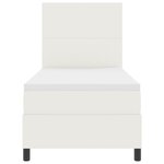 vidaXL Lit avec sommier à ressorts crème 90x200 cm en tissu côtelé