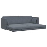 vidaXL Canapé-lit Gris foncé 213 x 76 x 77 cm Velours