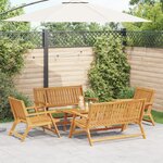 vidaXL Chaises de jardin avec table 5 Pièces en bois massif d'acacia