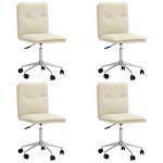 vidaXL Chaises à manger lot de 4 crème similicuir