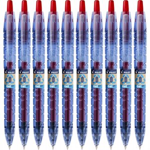 Stylo Bille Encre Gel B2P Pointe moyenne Rouge x 10 PILOT