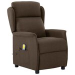 vidaXL Chaise de massage Marron 67.5 x 93.5 x 101.5 cm Tissu & Mousse