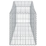 vidaXL Paniers à gabions arqués 3 Pièces 200x50x60/80 cm Fer galvanisé