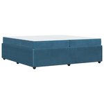 vidaXL Cadre de lit avec matelas Bleu 200 x 200 cm tissu