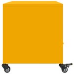 vidaXL Meuble TV jaune moutarde 68x39x43 5 cm acier