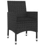 vidaXL Ensemble à manger de jardin coussins 5 Pièces Résine tressée Verre