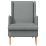vidaXL Fauteuil Gris clair Tissu