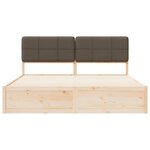 vidaXL Cadre de lit avec tête de lit rembourrée Taupe 200 x 200 cm