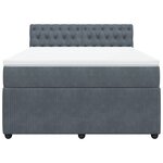 vidaXL Sommier à lattes de lit et matelas Gris foncé 160x200cm Velours