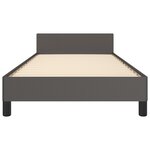 vidaXL Cadre de lit sans matelas gris 100x200 cm similicuir