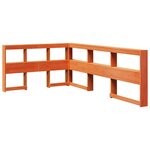 vidaXL Lit bibliothèque sans matelas cire marron 120x200 cm pin massif