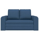 vidaXL Canapé-lit 2-en-1 Bleu 148x71x83 cm Tissu