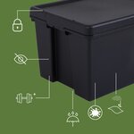 Pack and Move - Boîte Stockage Plastique - 40 x 50 5 x 32 cm - Stockage  Outils  Bricolage - Ultra Résistant - Réutilisable- 45L