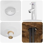 vidaXL Vanité de lavabo mural Chêne fumé 49 5 x 44 5 x 66 5 cm