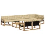 vidaXL Ensemble de canapés d'extérieur 9 pc Blanc et Beige