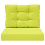 vidaXL Coussin de canapé d'extérieur 2 Pièces Vert Polyester