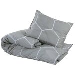 vidaXL Ensemble de housse de couette Gris 155x220 cm Coton