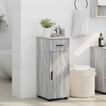 vidaXL Cabinet de salle de bain avec porte Sonoma gris 30 x 35 x 80 cm
