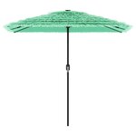 vidaXL Parasol de jardin avec mât en acier vert 248x248x248 cm