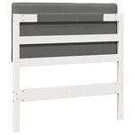 vidaXL Tête de lit capitonnée Blanc et gris clair 75 cm Pin massif