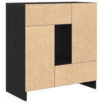 vidaXL Buffet avec tiroirs et portes chêne noir 70 5x34x74 5 cm