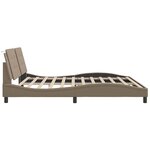 vidaXL Cadre de lit sans matelas Zadar cappuccino 200x200 cm similicuir
