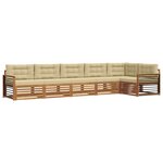 vidaXL Ensemble de canapés d'extérieur 6 pc Naturel et Beige