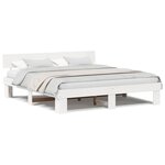 vidaXL Cadre de lit Blanc 180 x 200 cm Bois massif en pin