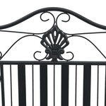 vidaXL Banc de jardin Noir 104 x 54 x 93cm Acier