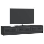 vidaXL Meuble TV 147 x 34 5 x 27 cm Noir Bois d'ingénierie