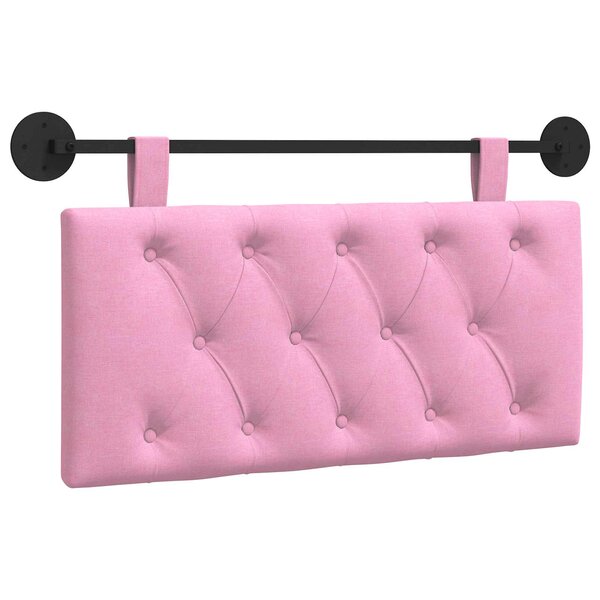 vidaXL Tête de lit suspendue Rose Tissu