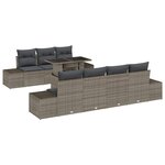 vidaXL Ensemble de canapé de jardin 8 Pièces Gris 100 x 55 x 73 cm
