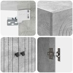 vidaXL Armoire Murale Gris béton 59 x 31 x 60 cm Bois d'ingénierie