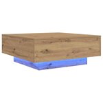 vidaXL Table Basse chêne artisanal 80 x 80 x 31 cm Bois d'ingénierie