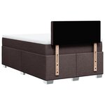 vidaXL Sommier à lattes de lit et matelas marron foncé 120x190cm tissu