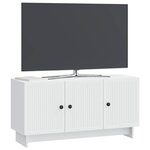 vidaXL Meuble TV Blanc 99 x 34 5 x 50 cm Bois d'ingénierie