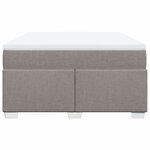 vidaXL Sommier à lattes de lit avec matelas Taupe 140x190 cm Tissu