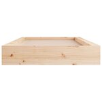 vidaXL Cadre de lit sans matelas 120x190 cm Petit double Bois massif