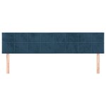 vidaXL Têtes de lit 2 Pièces Bleu foncé 100x5x78/88 cm Velours