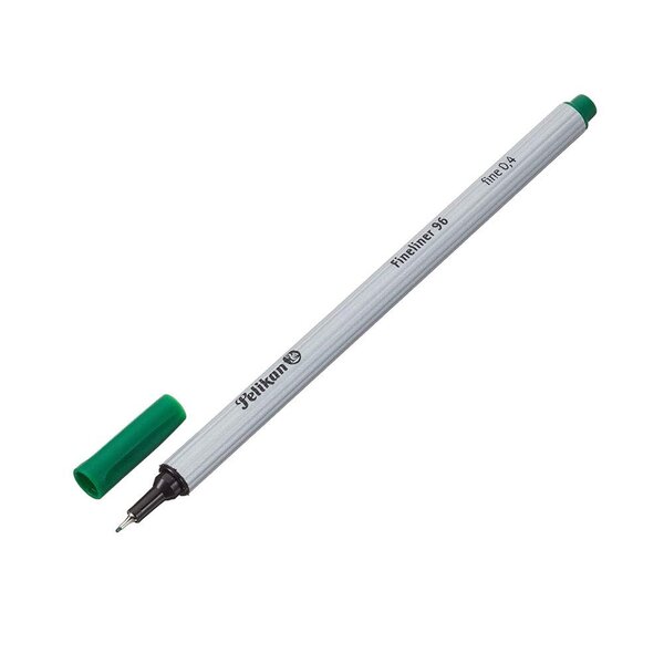 Feutre Fineliner 96 Pointe Fine 0 4mm Bague Métal Vert PELIKAN
