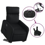 vidaXL Fauteuil inclinable électrique noir similicuir