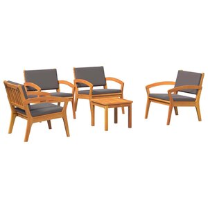 vidaXL Ensemble bistrot 3 Pièces Marron 45 x 45 x 38cm
