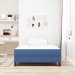vidaXL Matelas de Lit avec matelas Bleu 120 x 190 cm tissu