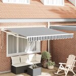 vidaXL Auvent rétractable anthracite/blanc 3x2 5 m tissu et aluminium
