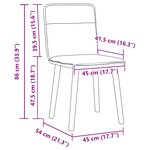 vidaXL Chaises à manger lot de 6 gris nuage tissu