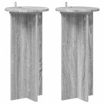 vidaXL Support de Plante 2 Pièces Sonoma gris 29 5 x 29 5 x 60 cm