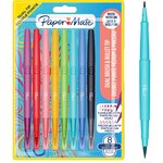 Feutre double pointe Flair Dual Brush  en blister de 8 Paper Mate