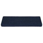 vidaXL Tapis d'escalier 15 Pièces Tissu aiguilleté 65x21x4 cm Bleu